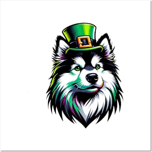 Swedish Lapphund Celebrates St Patrick's Day in Style Posters and Art